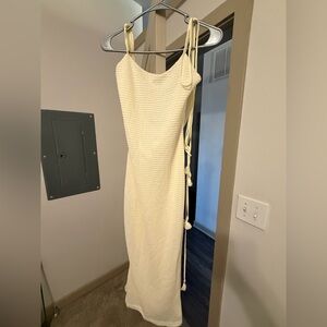 Elegant Cream Knit Dress